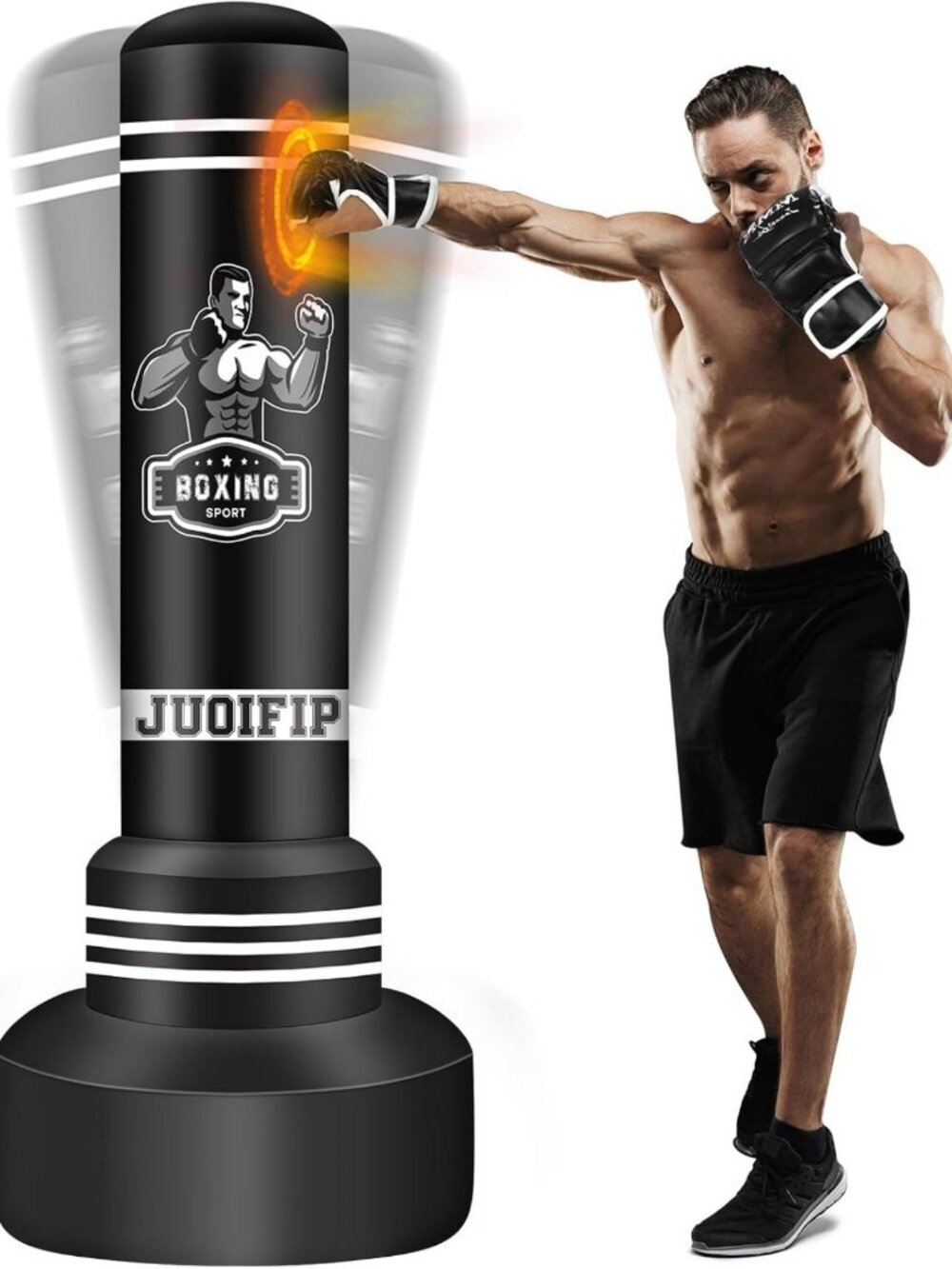Inflatable 70" Standing Punching Bag for Kickboxing, MMA, Karate Training